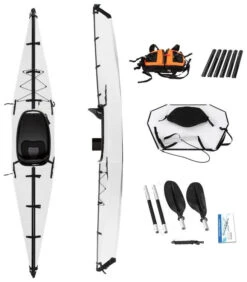 AirCanoe Foldable Kayak 3.9 -Sports Nautiques Boutique aircanoe foldable kayak 3 9 white white 1 1