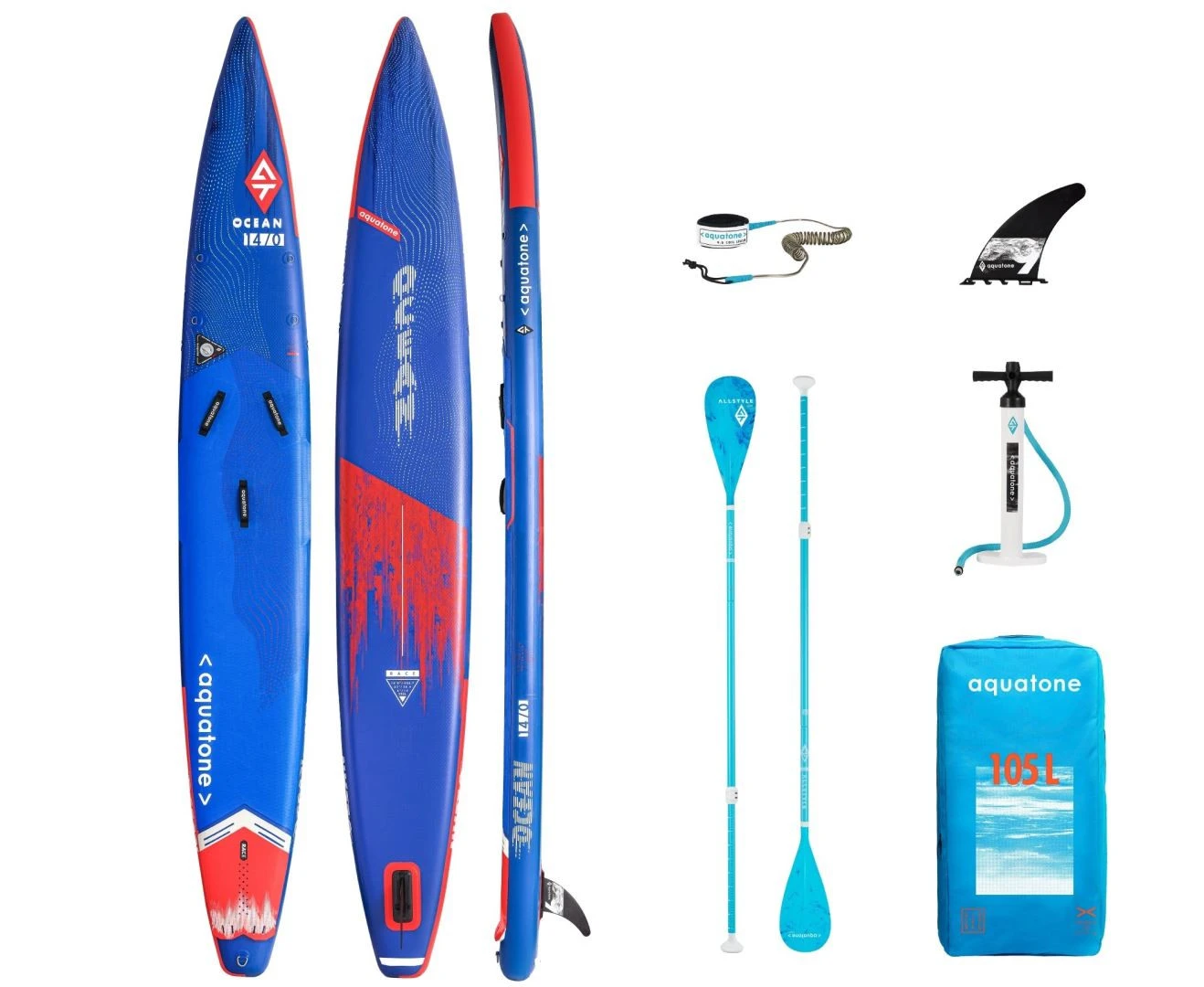 Aquatone Ocean 14'0" Race SUP Blue 3 Aquatone Ocean 14'0" Race SUP Blue