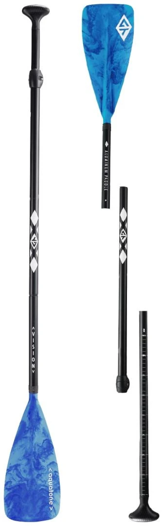 Aquatone Vision Youth Aluminum Paddle Blue-Black 3 Aquatone Vision Youth Aluminum Paddle Blue-Black