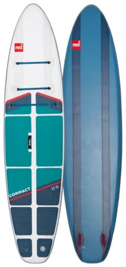 Red Paddle Co. Red Paddle Co 11'0 Compact MSL Inflatable SUP White-Teal-Dark Blue -Sports Nautiques Boutique red paddle co 11 0 compact msl inflatable sup white teal dark blue 0