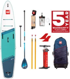 Red Paddle Co. Red Paddle Co 12'0 Voyager MSL Inflatable SUP + Hybrid Tough Paddle White-Teal-Dark Blue -Sports Nautiques Boutique red paddle co 12 0 voyager msl inflatable sup hybrid tough paddle white teal dark blue 0 1