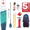 Red Paddle Co. Red Paddle Co 12'0 Voyager MSL Inflatable SUP + Hybrid Tough Paddle White-Teal-Dark Blue -Sports Nautiques Boutique red paddle co 12 0 voyager msl inflatable sup hybrid tough paddle white teal dark blue 0