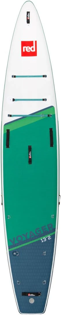 Red Paddle Co. Red Paddle Co 12’8 Voyager MSL Inflatable SUP White-Green-Dark Blue 6 Red Paddle Co. Red Paddle Co 12’8 Voyager MSL Inflatable SUP White-Green-Dark Blue – Image 4