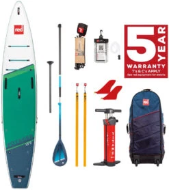Red Paddle Co. Red Paddle Co 13'2 Voyager Plus MSL Inflatable SUP + Hybrid Tough Paddle White-Green-Dark Blue -Sports Nautiques Boutique red paddle co 13 2 voyager plus msl inflatable sup hybrid tough paddle white green dark blue 0 1 1