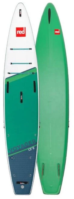 Red Paddle Co. Red Paddle Co 13'2 Voyager Plus MSL Inflatable SUP White-Green-Dark Blue -Sports Nautiques Boutique red paddle co 13 2 voyager plus msl inflatable sup white green dark blue 0 1