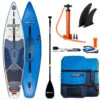 STX I-Sup Hybrid Tourer 11'6" X 32 X 6' Blue-Orange -Sports Nautiques Boutique stx isup hybrid tourer 11 6 x 32 x 6 blue orange 0